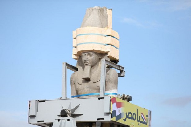 Patung Raja Firaun Ramses II Dipindah via Operasi Militer