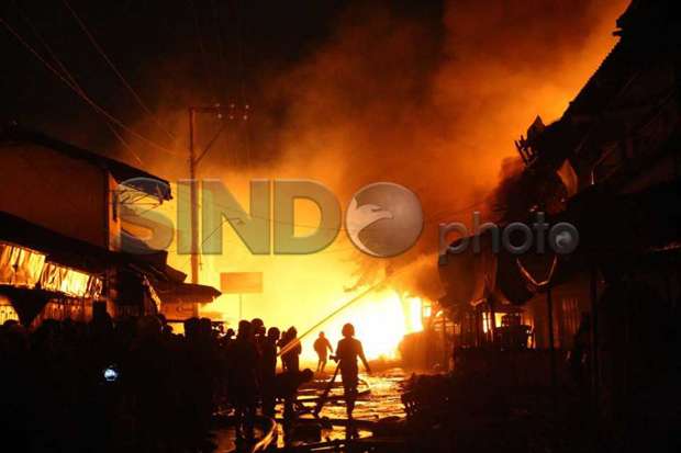 Pasar Wameo Baubau Terbakar Kerugian Ditaksir Rp800 Juta