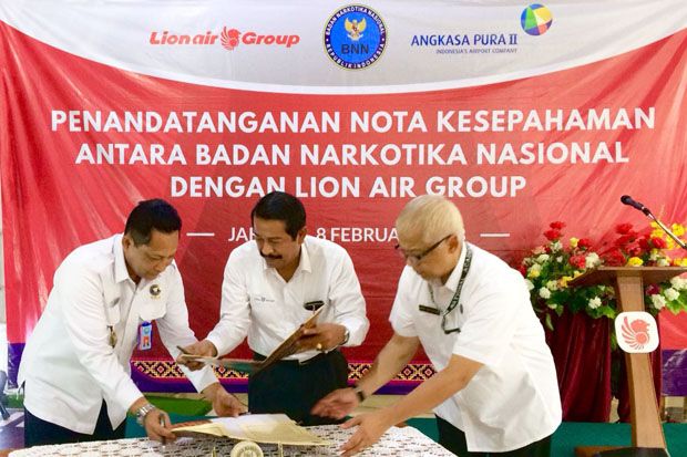 Lion Air Group Teken Kesepakatan Bersama BNN Berantas Narkoba