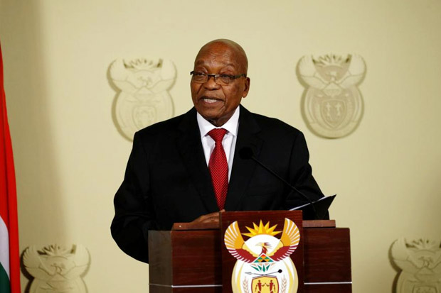 Presiden Afsel Jacob Zuma Mengundurkan Diri