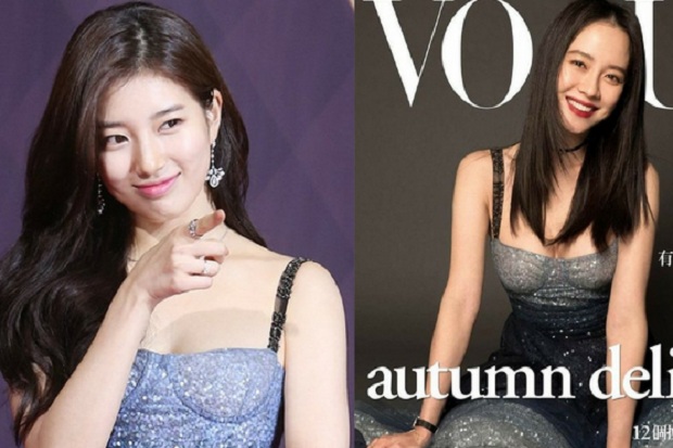 Suzy Bae dan Song Ji HyoPakai Gaun yang Sama, Cantikan Siapa?