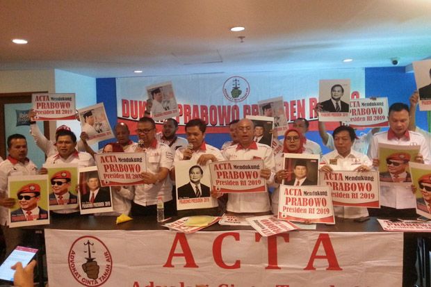 Dukung Prabowo, ACTA Minta Fenomena Ujaran Kebencian Dihentikan