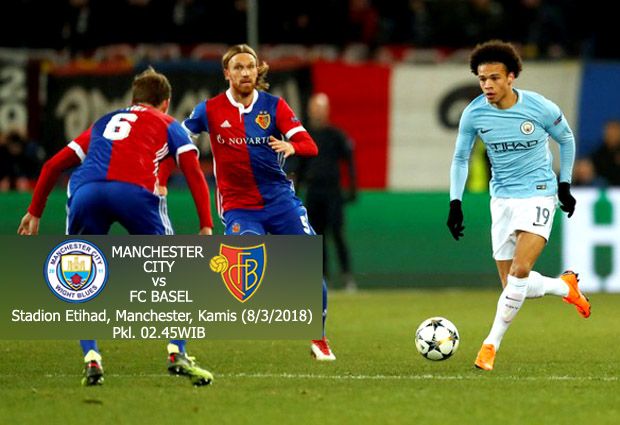 Preview Manchester City vs Basel: Menyongsong Perempat Final