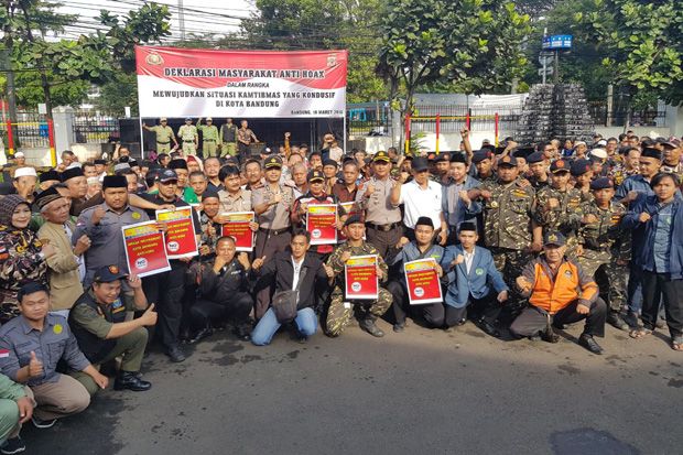 Warga Kota Bandung-Polrestabes Deklarasi Antihoaks
