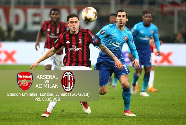 Preview Arsenal vs AC Milan: Rossoneri Butuh Keajaiban