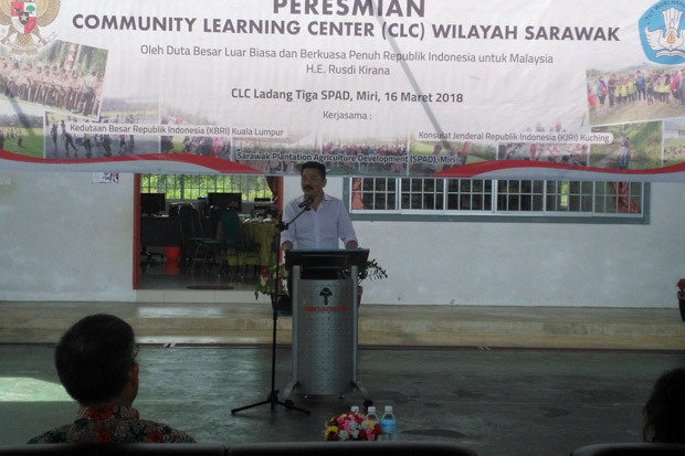 KBRI Resmikan 17 Pusat Belajar Anak TKI Baru di Sarawak
