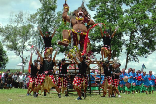 Sambut Nyepi, Umat Hindu Bali di Lampung Gelar Festival Ogoh-Ogoh