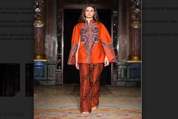 Alleira Buat Batik Indonesia Jadi Fashion Dunia
