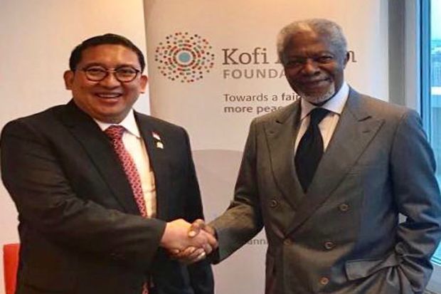 Fadli Zon Bertemu Kofi Annan Bahas Pengungsi Rohingya