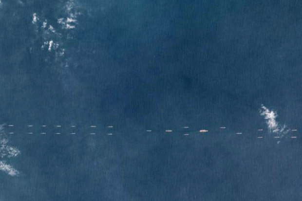 Citra Satelit Tunjukkan Angkatan Laut China Unjuk Kekuatan di LCS