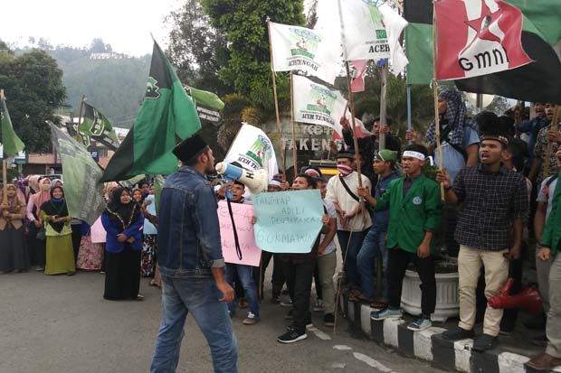 Mahasiswa Aceh Tengah Tuntut Proses Hukum Sukmawati