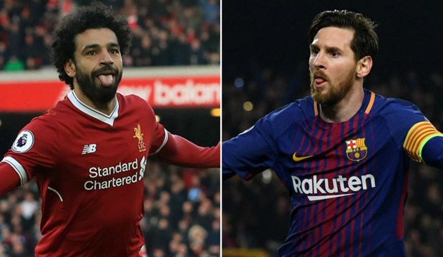 Sepatu Emas Eropa Jadi Rebutan Lionel Messi dan Mohamed Salah