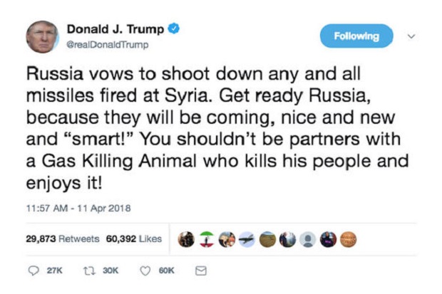 Tweet Trump Menantang Rusia Bisa Memantik Perang Dunia 3