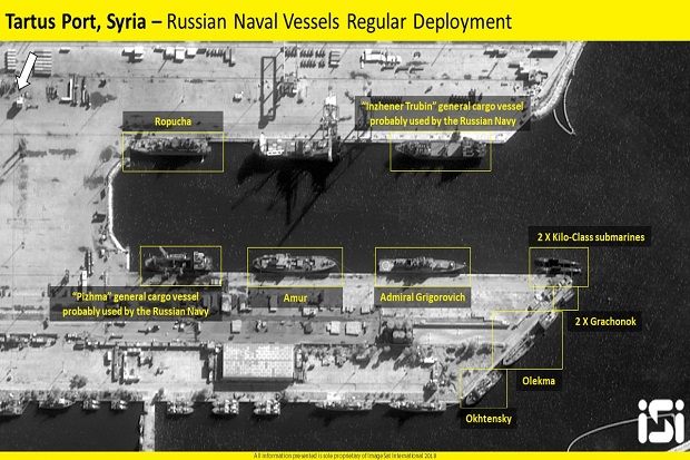 Kapal Perang Rusia Wira-wiri di Suriah Menunggu Kapal Induk AS