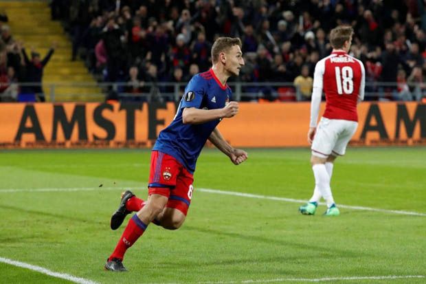 Dominasi Babak Pertama, CSKA Moscow Kejutkan Arsenal