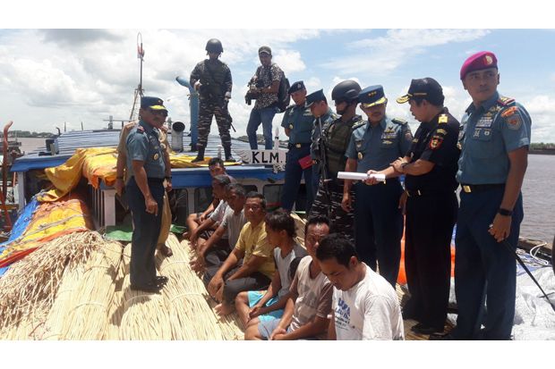 Mau Selundupkan Sekitar 100 Ton Rotan Ilegal, KLM Putri Setia Ditangkap