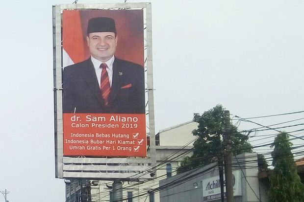 Maju Capres 2019, Sam Aliano Janjikan Warga Umrah Gratis