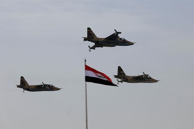 Jet-jet Tempur Irak Bombardir Suriah untuk Gempur ISIS