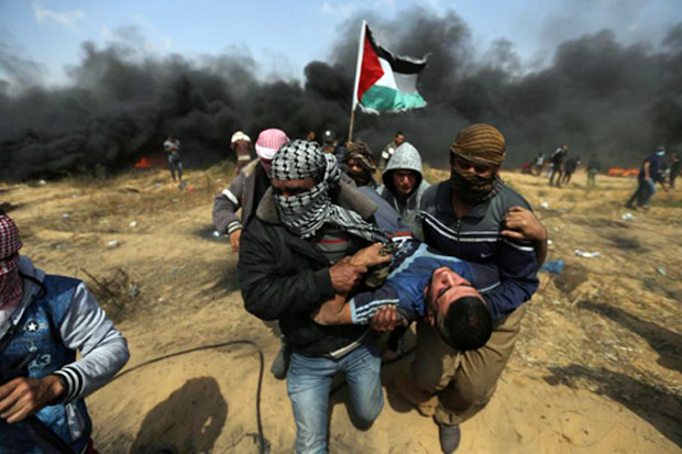 Kalap, Pasukan Israel Bunuh Tiga Demonstran Gaza dan Lukai 400