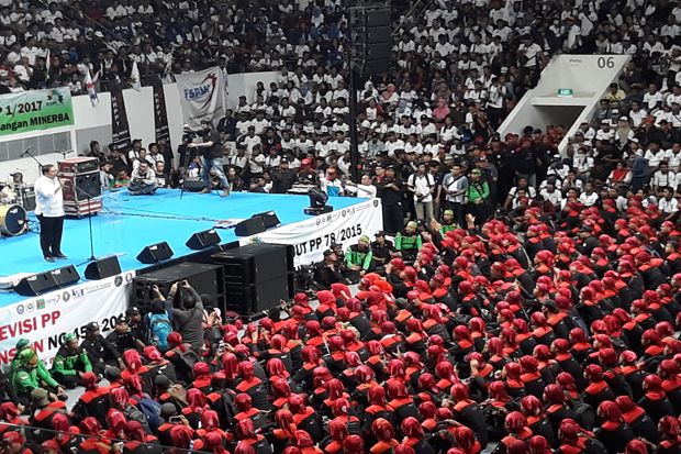 Hadiri Deklarasi Prabowo di May Day, Buruh Urunan Rp15.000