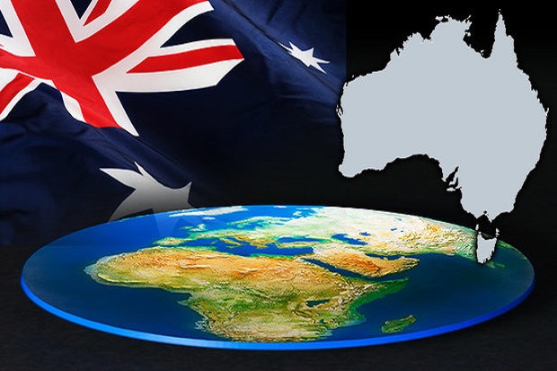 Kaum Bumi Datar Bilang Negara Australia Tipuan