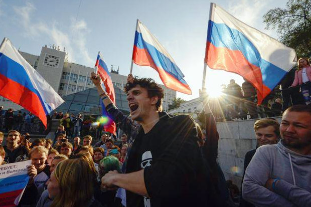 Jelang Pelantikan Putin, Aksi Demonstrasi Kepung Rusia