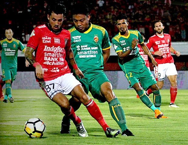 Drama Tujuh Gol Warnai Kemenangan Sriwijaya FC atas Bali United