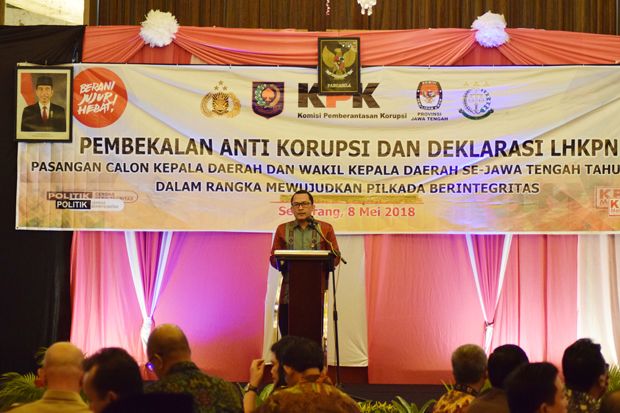 KPK Beri Pembekalan AntiKorupsi 24 Paslon Kepala Daerah di Jateng