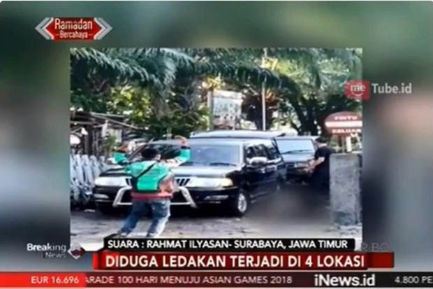 Tim Gegana dan Kepolisian Surabaya Sisir GKI di Jalan Diponegoro