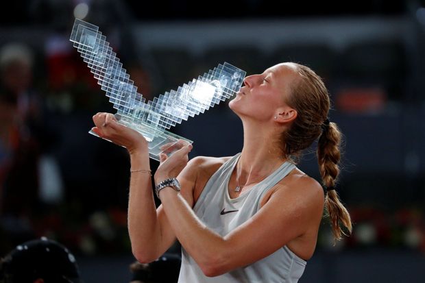 Singkirkan Bertens, Kvitova Catat Rekor Juara Madrid Terbuka