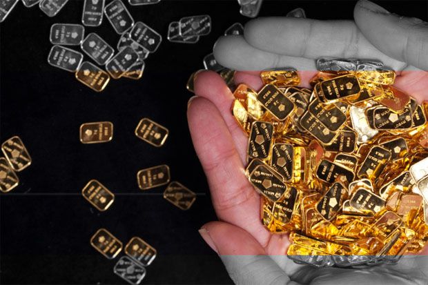 Harga Emas Antam Turun Mengiringi Lonjakan Emas Dunia