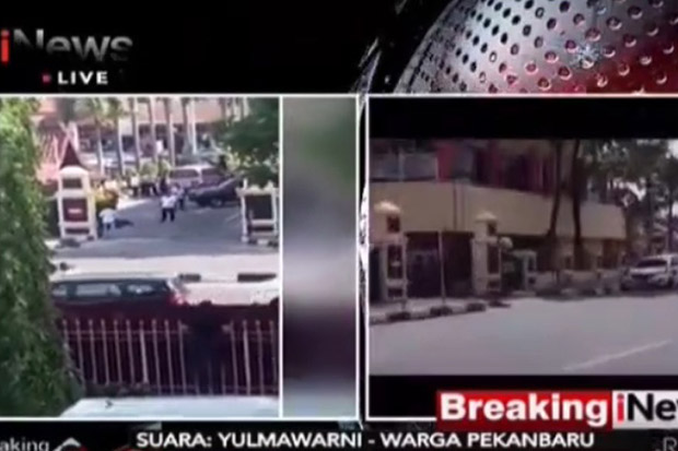 Serang Mapolda Riau, Terduga Teroris Pakai Mini Bus Putih