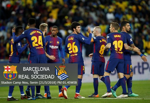 Preview Barcelona vs Real Sociedad: Partai Penutup Musim