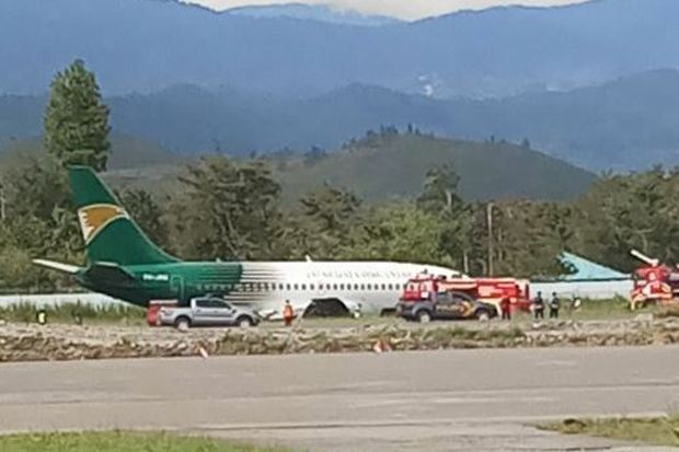 Pesawat Kargo Jayawijaya Dirgantara Tergelincir di Bandara Wamena