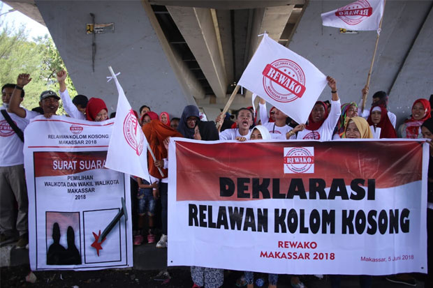 Relawan Kolom Kosong Ingin Selamatkan Suara Rakyat dan Kota Makassar