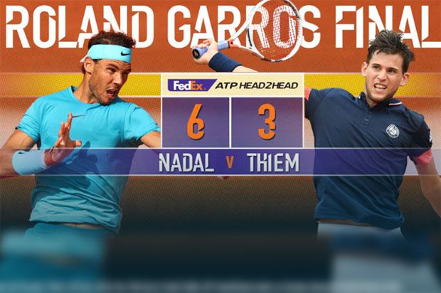 Preview Rafael Nadal vs Dominic Thiem: Beda Jam Terbang