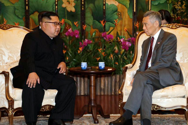 Sebelum Bertemu Trump, Kim Jong-un bertemu PM Singapura