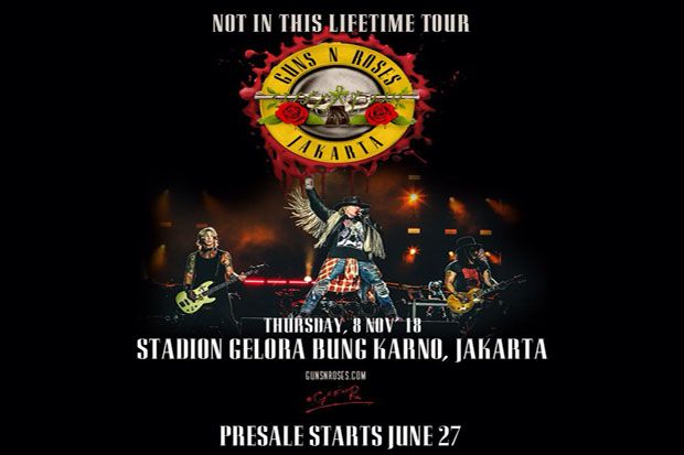 Digelar di GBK, Tiket Presale Konser Guns N Roses Dijual 27 Juni