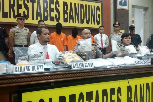 Polrestabes Bandung Gulung Sindikat Narkoba Antarprovinsi