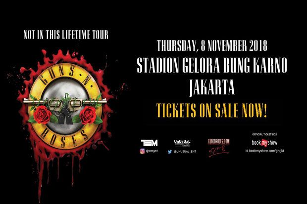 40.000 Lembar Tiket Konser Guns N Roses Mulai Dijual Hari Ini