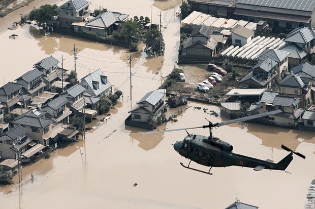 Banjir Jepang Tewaskan 112 Orang, PM Abe Batal ke Luar Negeri