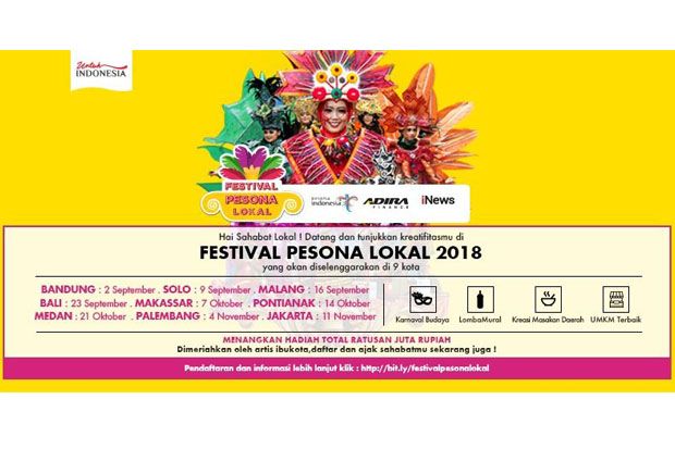 Ikuti Festival Pesona Lokal 2018 dan Dapatkan Hadiah Ratusan Juta