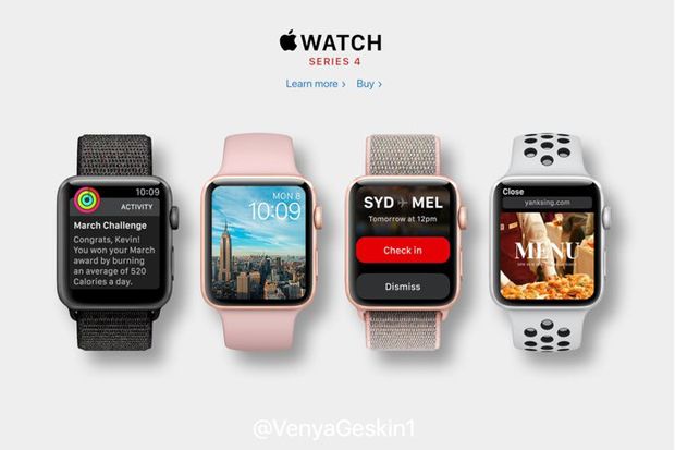 Tak Mau Kalah dari Samsung, Apple Watch Seri 4 Meluncur September