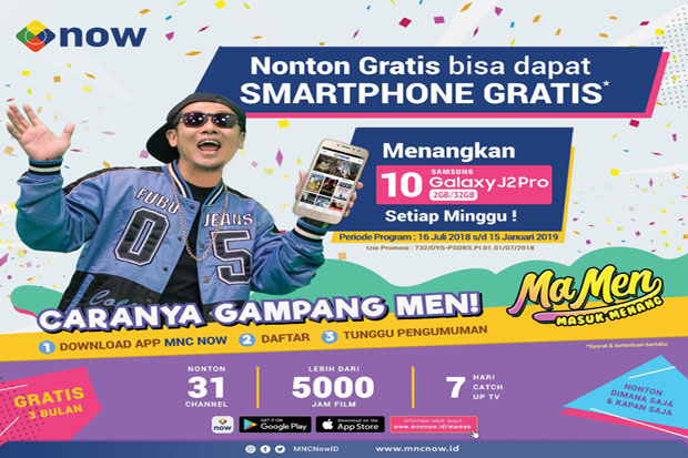 MNC Now Bagikan 260 Unit Smartphone Gratis Lewat Undian MaMen
