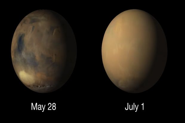 Badai Pasir Telah Ubah Tampilan Planet Mars.