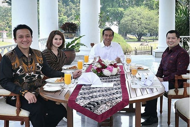 Jokowi Ajak Santap Siang Ketum Perindo, PSI, dan PKPI di Istana Bogor