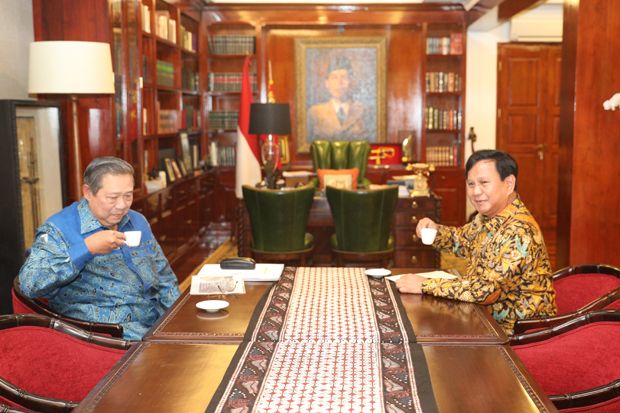Bahas Koalisi, Pertemuan SBY-Prabowo Diawali Ngopi Bareng