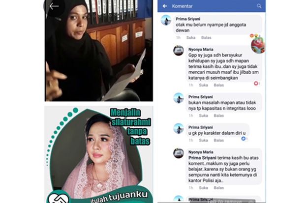 Hina di Facebook, Seorang Ibu Ketua Komite Sekolah Dipolisikan Caleg PDIP
