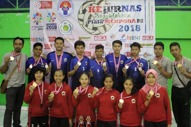 Jateng Runner Up Kejurnas Sepak Takraw Piala Menpora I
