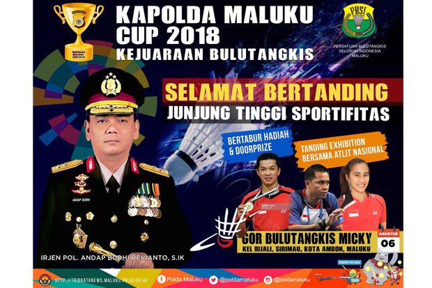 Pebulu Tangkis Nasional Ramaikan Kapolda Maluku Cup 2018